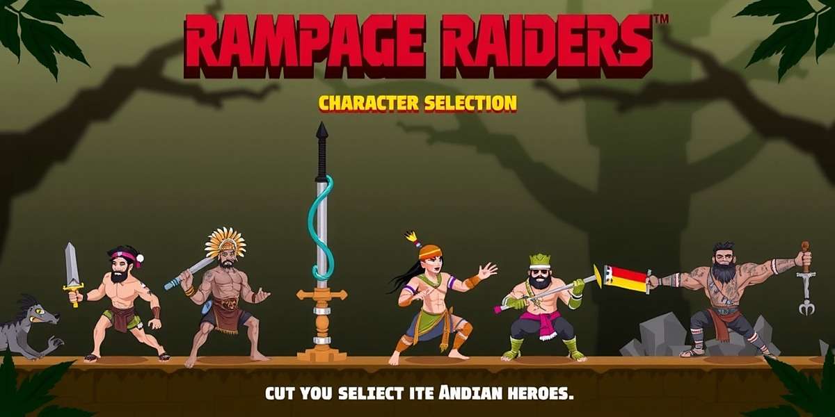 Rampage Raiders character selection screen featuring various Indian heroes