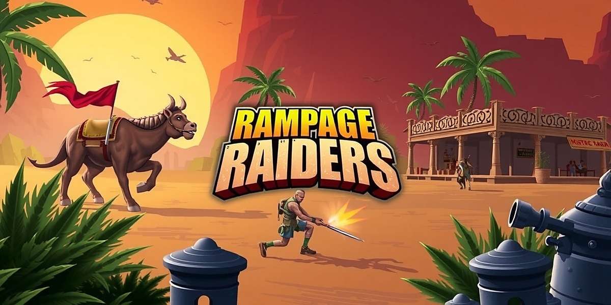 Rampage Raiders gameplay showing team battle in Indian marketplace setting