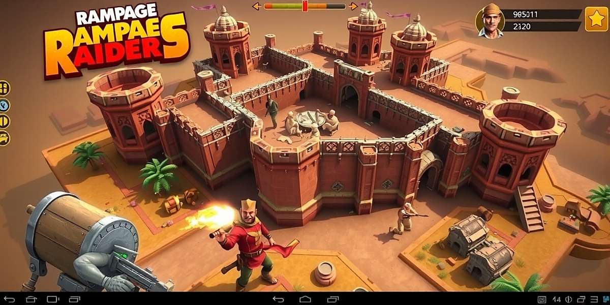 Rampage Raiders gameplay in Rajasthan fort map